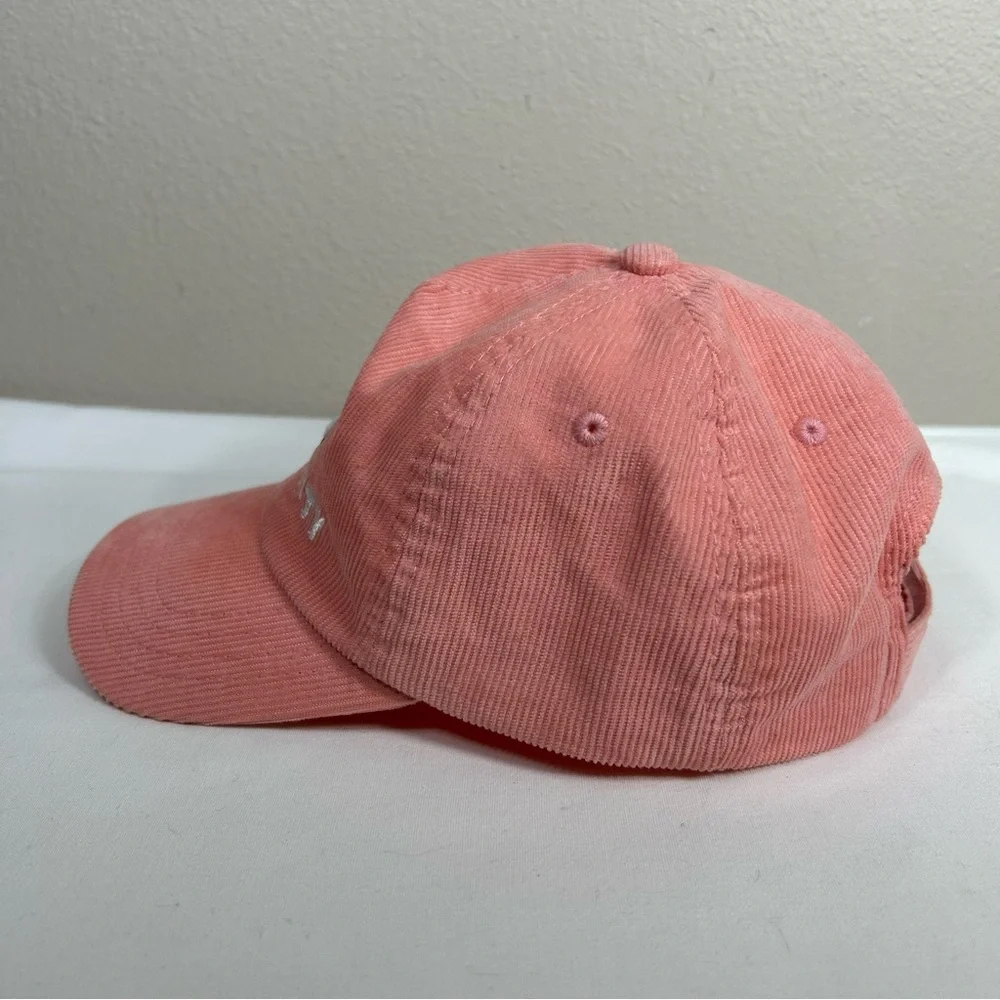 Hello Kitty Sanrio Embroidery‎ Corduroy Pink Peach Toddler  Adjustable Cap